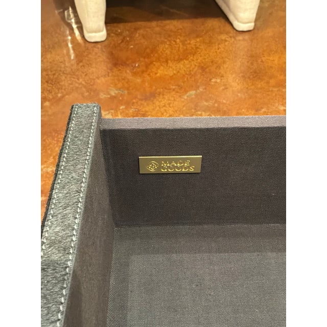 Made Goods Terrell Hair on Hide Nightstand For Sale - Image 11 of 11