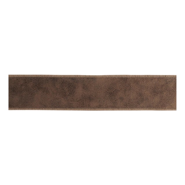 Distressed Faux Leather Wired Ribbon 2.5" x 5 Yds. For Sale