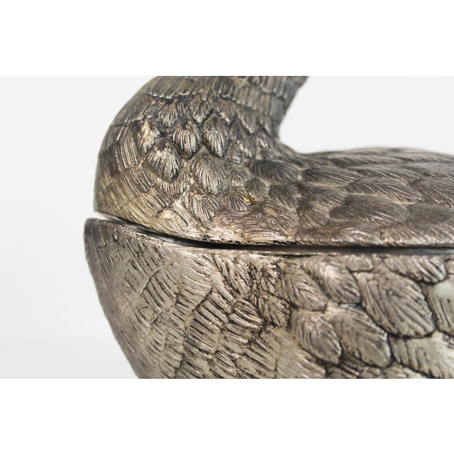 Silver Plated Duck Ice Bucket by Mauro Manetti for Fonderia D'Arte, 1970s For Sale - Image 3 of 9