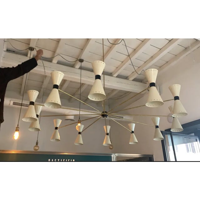 Mid-Century Modern Hotel Ceiling Lamp from Stilnovo, 1950s For Sale - Image 3 of 6