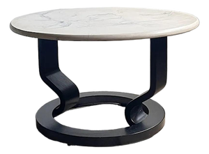 Swedish Postmodern Marmorino Coffee Table, 1980s