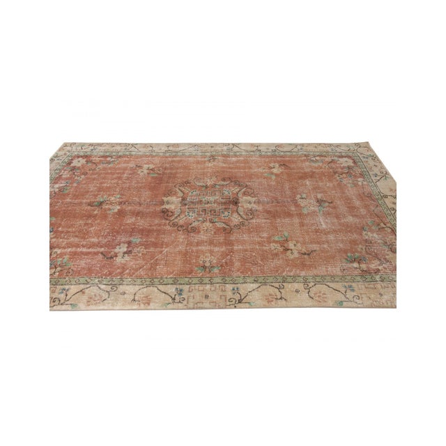 Vintage Turkish Oushak Rug - 5`4" X 8`2" For Sale - Image 4 of 6