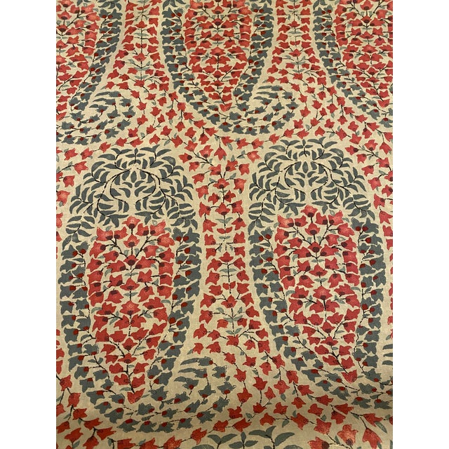 Lisa Fine Textiles Hand Printed Linen Fabric Lahore in Color Way Calico