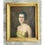 Capturing a quiet elegance, this fine vintage oil portrait rendered on wood board depicts a poised woman with a serene,...