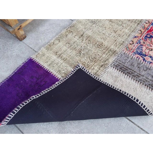 Yellow Bohemian Vintage Handmade Runner Rug For Sale - Image 8 of 10