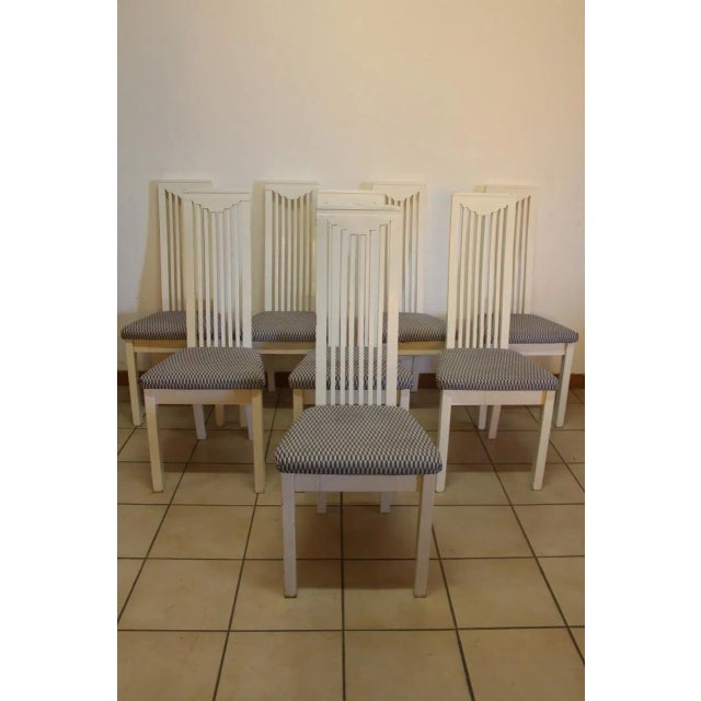 Dining Chairs in the Style of Mackintosh, 1980s, Set of 8 For Sale - Image 4 of 8