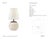 Thomas O'Brien by Visual Comfort Signature Terri Round Accent Lamp in Alabaster with Linen Shade Designer: Thomas O'Brien...
