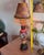 Tracy Porter Stonehouse Farm Goods Hand Painted Wooden Table Lamp With Checked Crystal Lamp Shade For Sale - Image 11 of 11