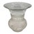 This vintage western-style two-tone white and clear frosted glass oil lamp Hurricane Shade has a smooth, curved design...