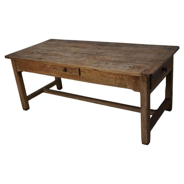 18th Century French Rustic Rustic Elm Farmhouse Dining Table For Sale - Image 18 of 18