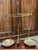 Large Chemist's Shop Scales in Brass on Mahogany Cabinet For Sale - Image 4 of 16