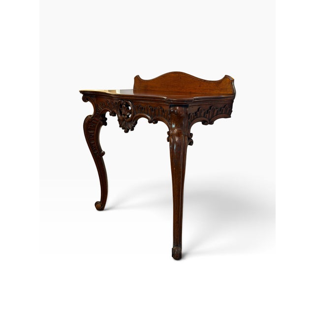 Antique 18c Louis XV Walnut Console Table For Sale In Los Angeles - Image 6 of 6