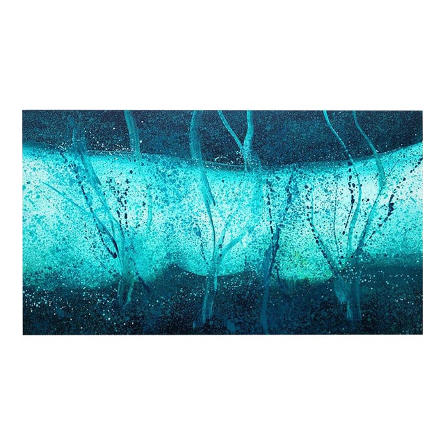 Contemporary Abstract Oil on Canvas "Wetland" by Reiner Heidorn For Sale