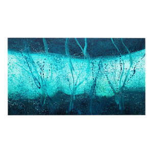 Contemporary Abstract Oil on Canvas "Wetland" by Reiner Heidorn