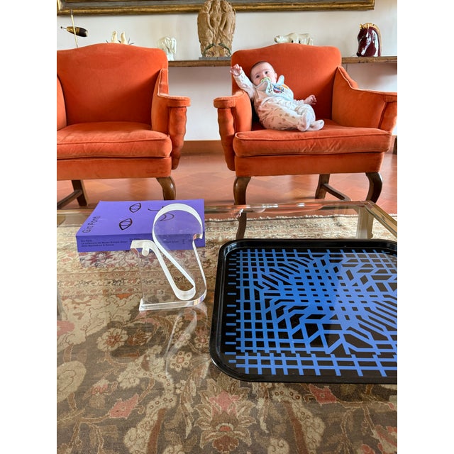 Victor Vasarely, Space Age Op Art Metal Tray, Limited Edition Metalgraf Italy 1970s For Sale - Image 10 of 10