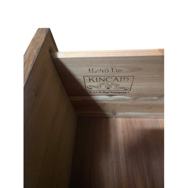 Late 20th Century Kincaid Hunter’s Run Solid Oak Entertainment Armoire / Storage Cabinet For Sale - Image 6 of 8