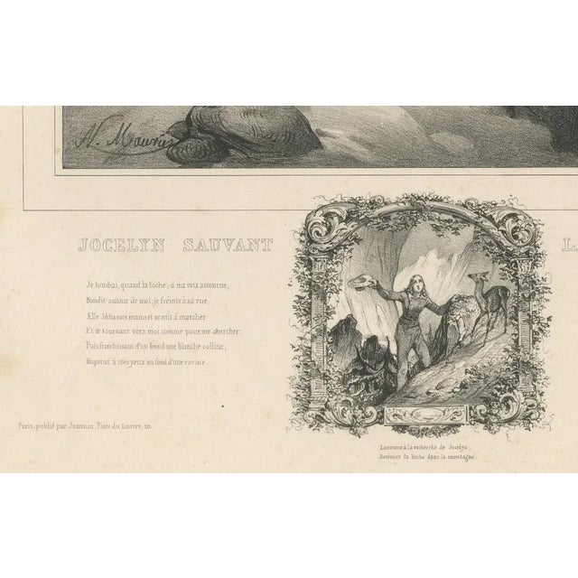 Maurin, Jocelyn Sauvant Laurence de la Mort, 1840, Lithograph For Sale - Image 3 of 10