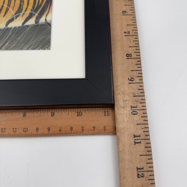 African Vintage Original Tiger Painting on Fabric Wildlife Textile For Sale - Image 3 of 9