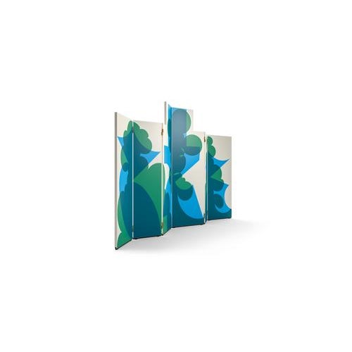 Giacomo Balla Paravento Balla Fondo Bianco, Motivo Verde e Blu For Cassina with its brilliant colors and artistic vibe,...