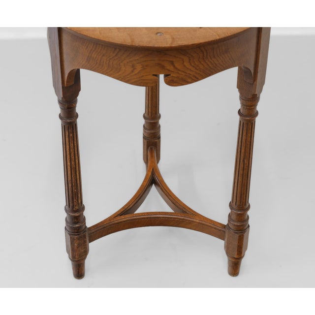 Late 19th Century Oak Occasional Side Tables with Marble Tops from Gillows, 1893, Set of 2 For Sale - Image 4 of 16