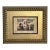 Vintage Signed Egyptian Papyrus Nile Hunting Scene in Textured Gold Frame For Sale