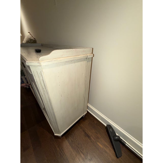 Wood Mid 19th Century Gustavian Painted Sideboard With Gallery Top For Sale - Image 7 of 7