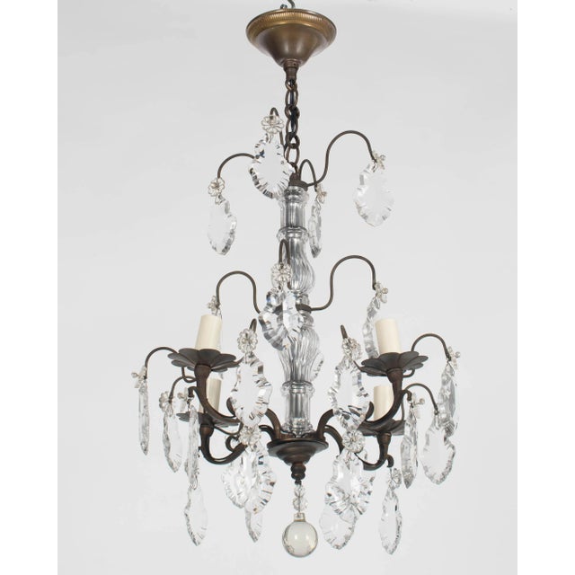 French Louis XV Style Crystal Chandelier For Sale - Image 4 of 16