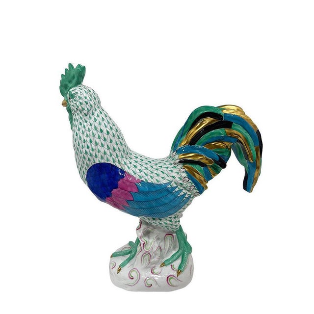 Ceramic Large Porcelain Rooster from Herend, Hungary, 1960s For Sale - Image 7 of 10