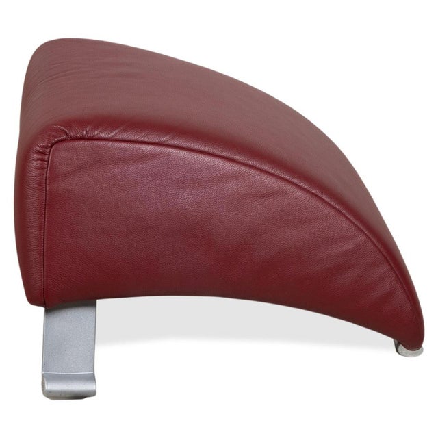 Set of Model 322 Lounge Chair and Ottoman in Bordeaux Red Leather from Rolf Benz For Sale - Image 17 of 18