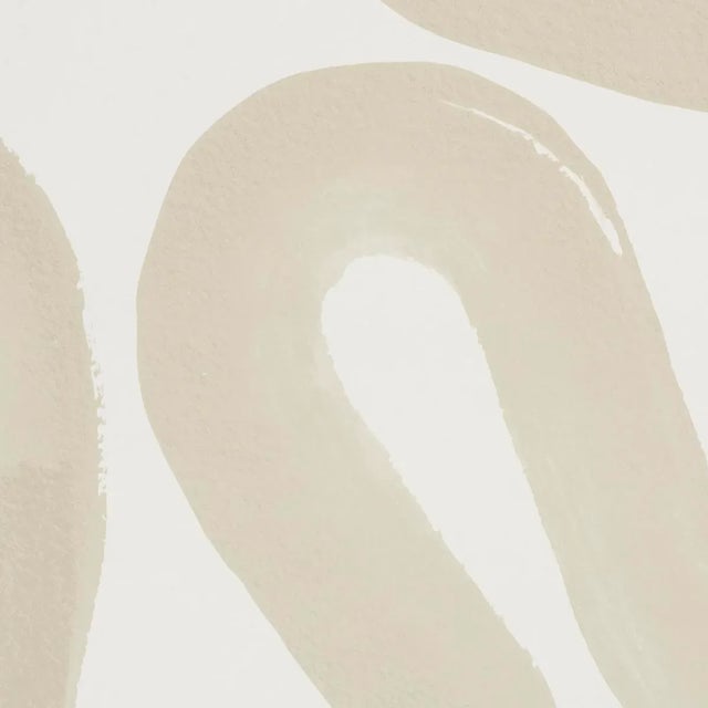 Contemporary Schumacher X Hadiya Williams Trace Wallpaper In Sand For Sale - Image 3 of 7