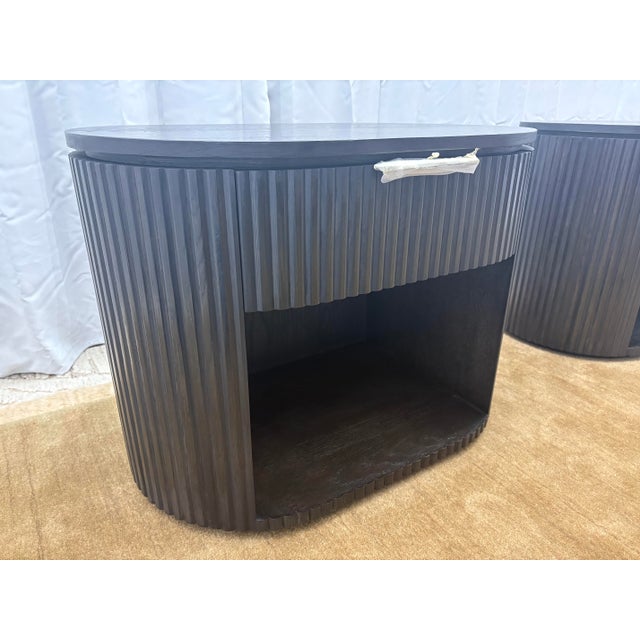 Contemporary Rh Restoration Hardware Byron Open Nightstands – Set of 2 (32”) For Sale - Image 3 of 18