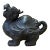 Chinese Distressed Brown Black Marks Fengshui Dragon Turtle Figure For Sale