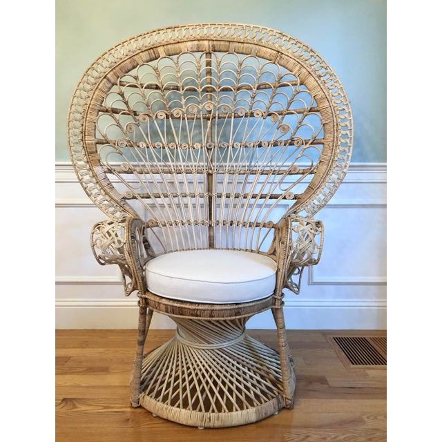 Natural Wicker Peacock Chair Chairish