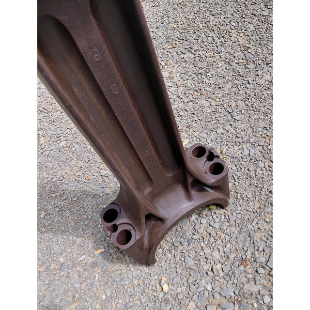1930s 1930s Locomotive Piston Connecting Rod Cast Iron and Brass For Sale - Image 5 of 5