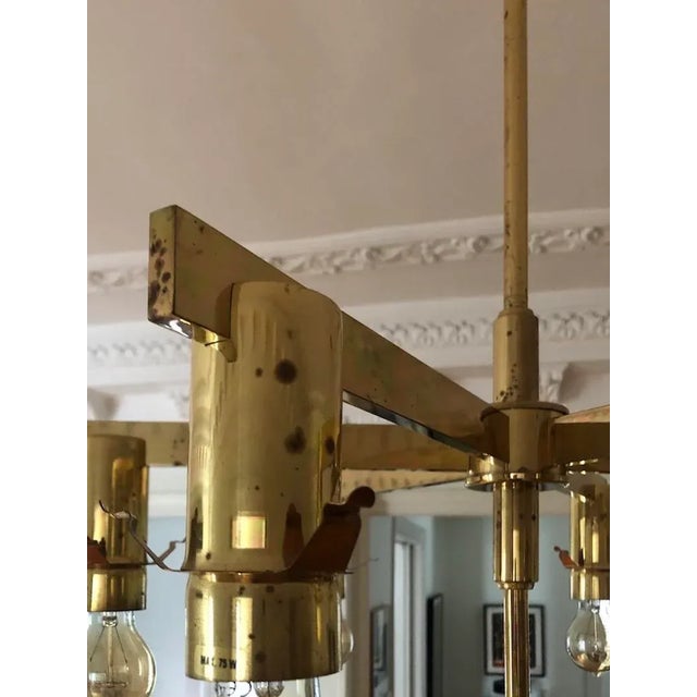 Metal 6-Round Light Globes Chandelier by Hans-Agne Jakobsson, 1960s For Sale - Image 7 of 14