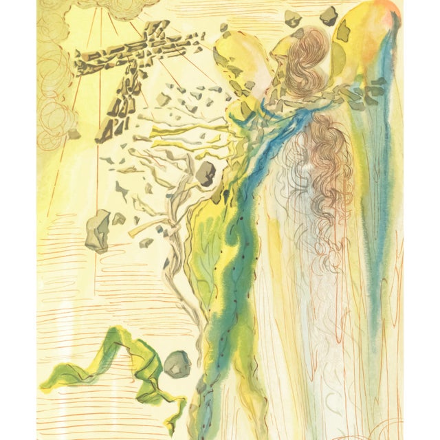 Salvador Dalí 1963 Dalí Divine Comedy Engraving Paradis Chant 15 "L'Apparition De l'Arrière-Arrière-Grand-Père" (The Apparition of the Great-Great-Grandfather) For Sale - Image 4 of 9