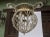 Metal Vintage Crystal & Silvered Tole Hanging Lantern For Sale - Image 7 of 9