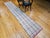 Vintage American Rag Runner, Handwoven Wool & Cotton, Indigo Stripe Pattern, 2x11 For Sale In Chicago - Image 6 of 10