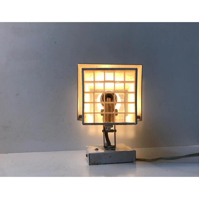 Gray Grey & White Wall Sconce by Preben Dahl for H. F. Belysning, 1960s For Sale - Image 8 of 11