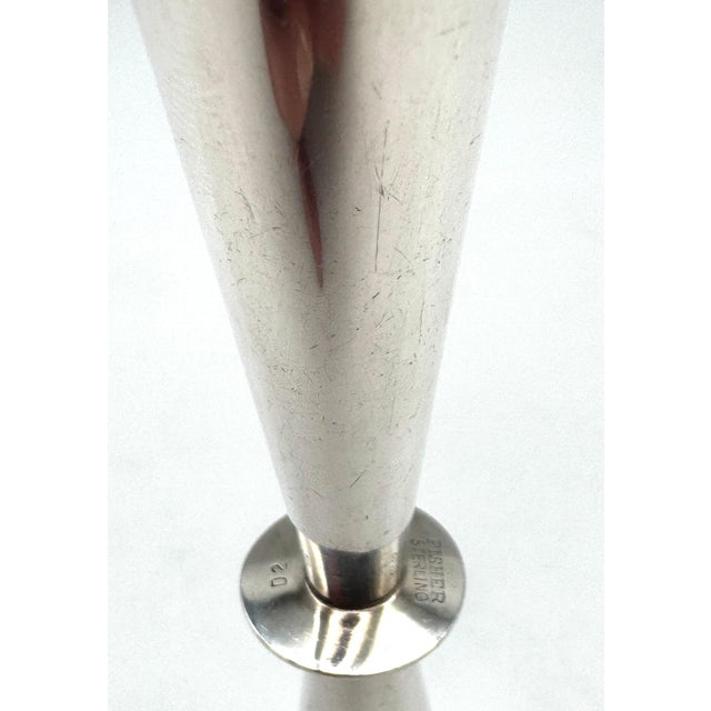 Modernist Double-Ended Jigger in Sterling Silver, Circa 1950s For Sale - Image 4 of 9