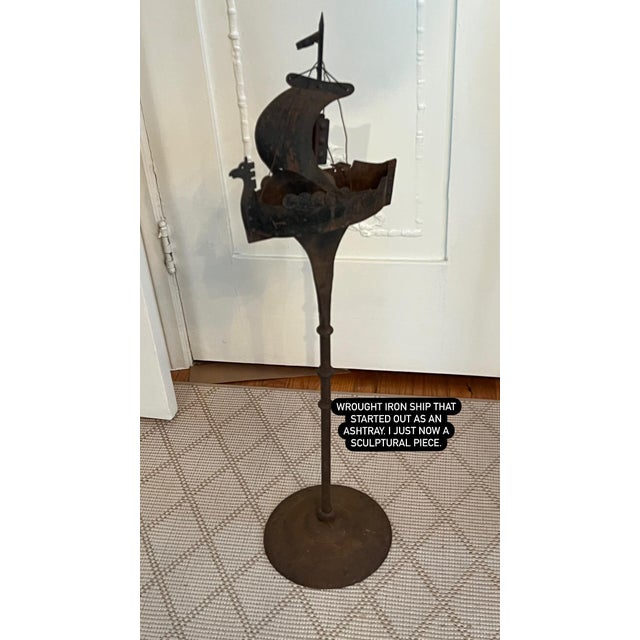 A heavily patinated but beautifully designed Viking ship. The piece was originally designed to be an ashtray and now great...