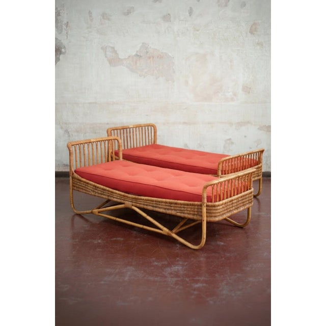 Bamboo Cane Daybed, 1960s, Set of 2 For Sale - Image 12 of 12