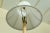 1990s Brass & Glass Tall Table Lamp W. Shade For Sale - Image 5 of 7