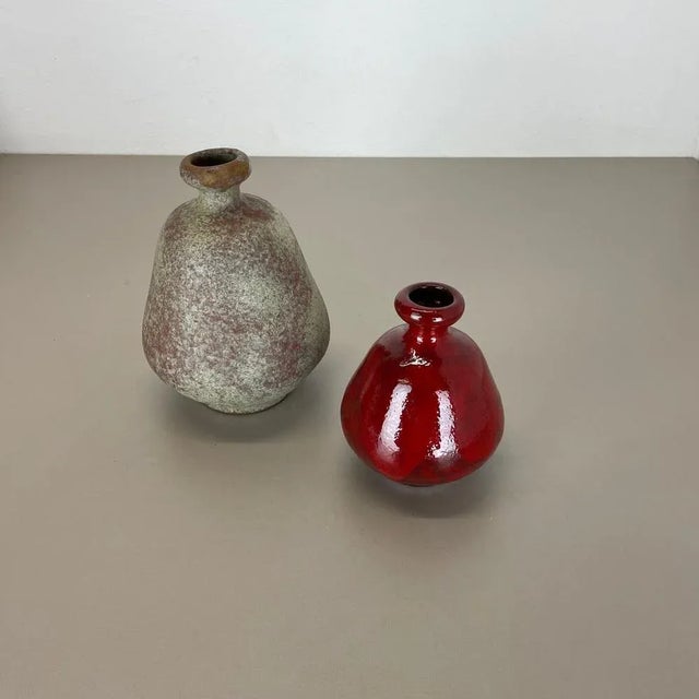 Ceramic Studio Pottery Vases from Hartwig Heyne, Germany, 1970s, Set of 2 For Sale - Image 4 of 18