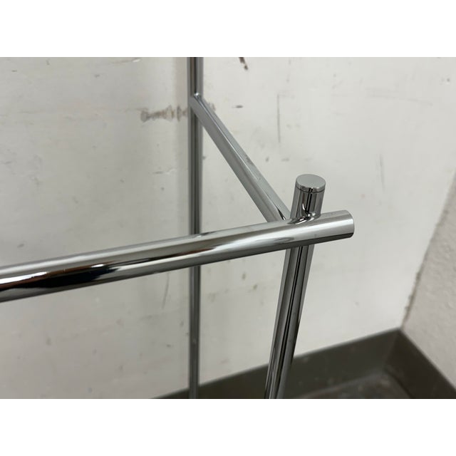 West Elm Modern Overhang Freestanding Towel Rack For Sale - Image 9 of 12