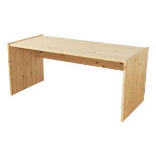 Tan Pine Desk, 1980s For Sale