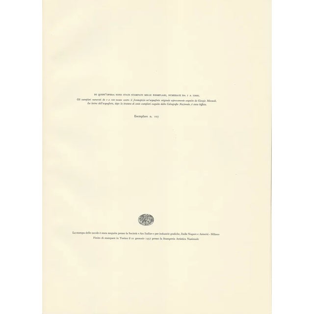 Giorgio Morandi, Still Life with Bread and Lemon, 1921-1957, Lithograph For Sale - Image 4 of 5