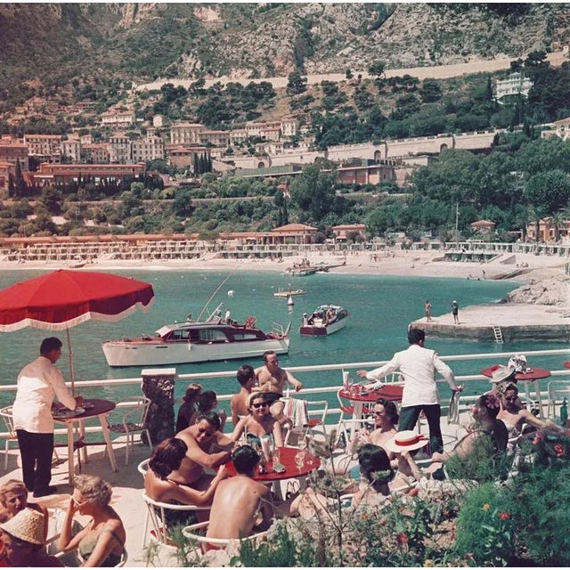 Cafe Terrace In Nice (1957) Limited Estate Stamped - Grande XL (Photo By Slim Aarons) Holidaymakers on a cafe terrace in...