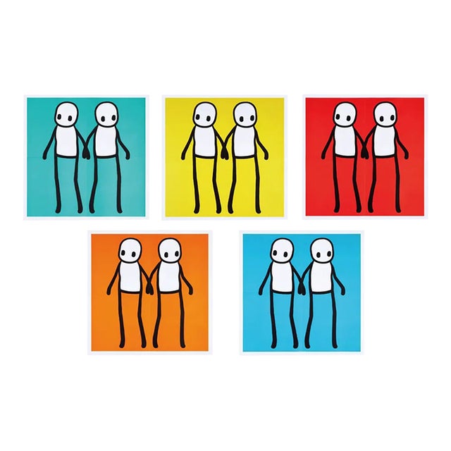 Stik, Full Set of Holding Hands Prints, 2020 For Sale