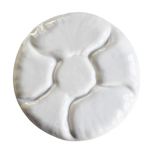 Round MCM Cabbageware or Lettuceware Bok Choy Ceramic Serving Platter in Green For Sale - Image 4 of 5